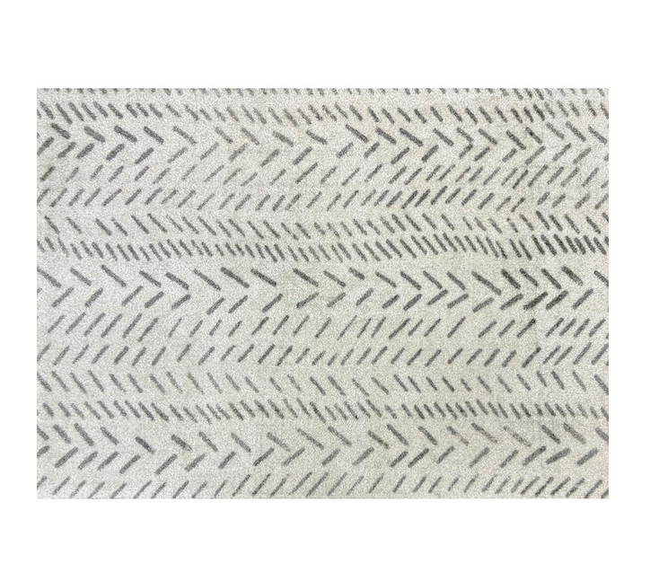 2' x 3' Taupe Abstract Machine Tufted Area Rug with UV Protection