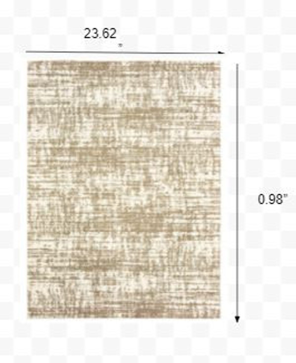 2' x 3' Ivory & Gray Abstract Strokes Scatter Rug