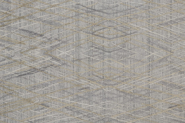 2' x 3' Gray & Ivory Abstract Hand Woven Area Rug