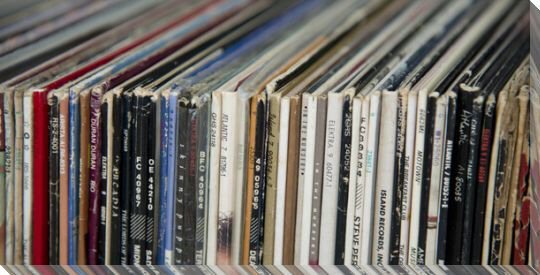 Vintage Vinyl VI Wrapped Canvas Giclee Print Wall Art