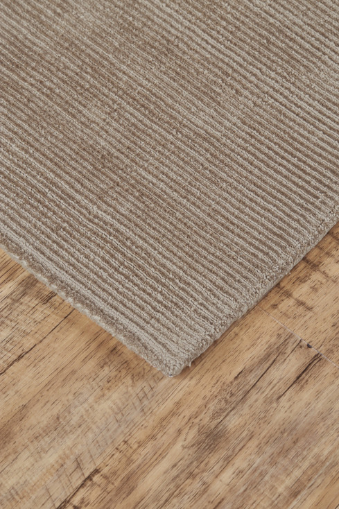 2' x 3' Tan Ivory & Taupe Hand Woven Area Rug