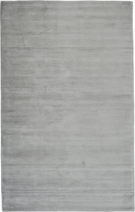 2' x 3' Gray Hand Woven Viscose Area Rug