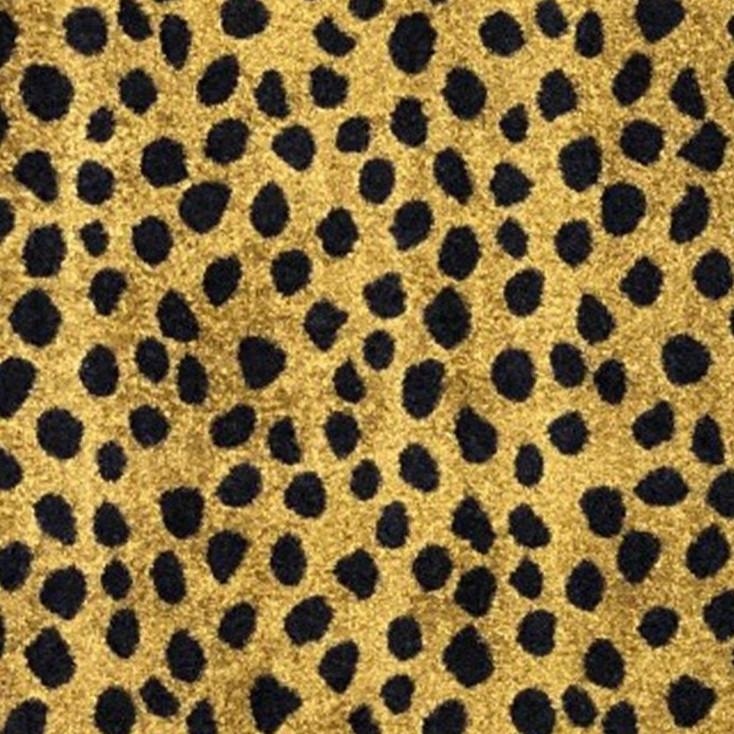 2' x 3' Bronze Leopard Print Washable Area Rug with UV Protection