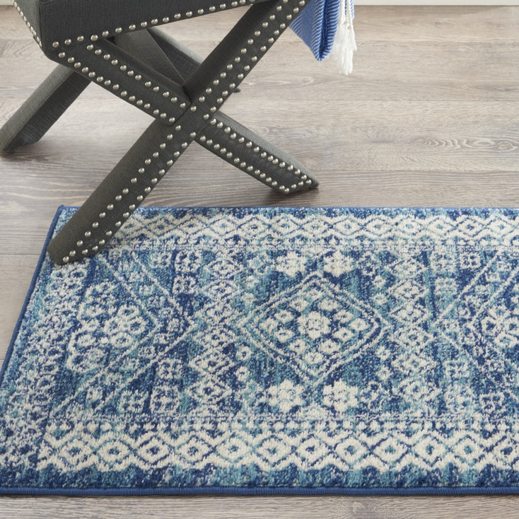2' x 3' Navy Blue Power Loom Area Rug