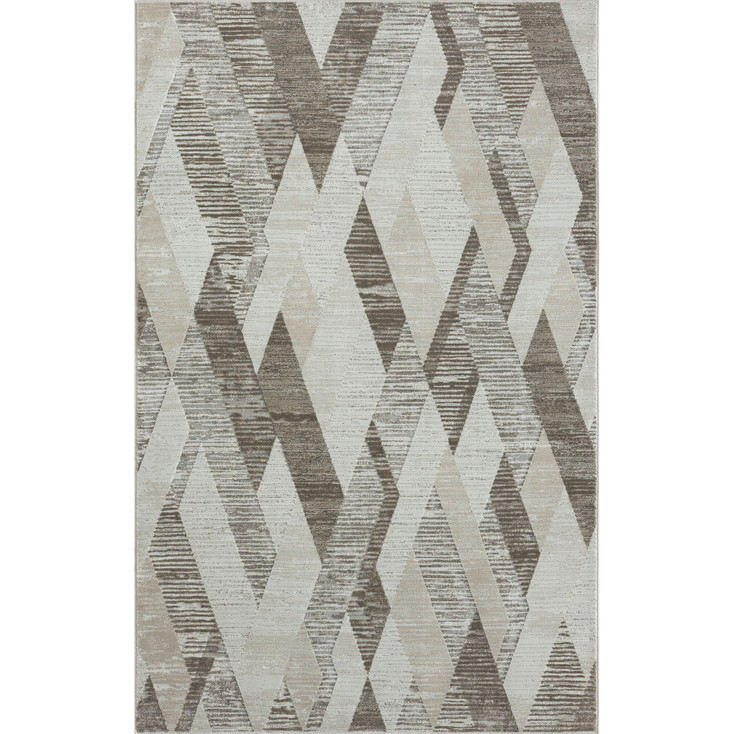 2' x 3' Gray Geometric Area Rug