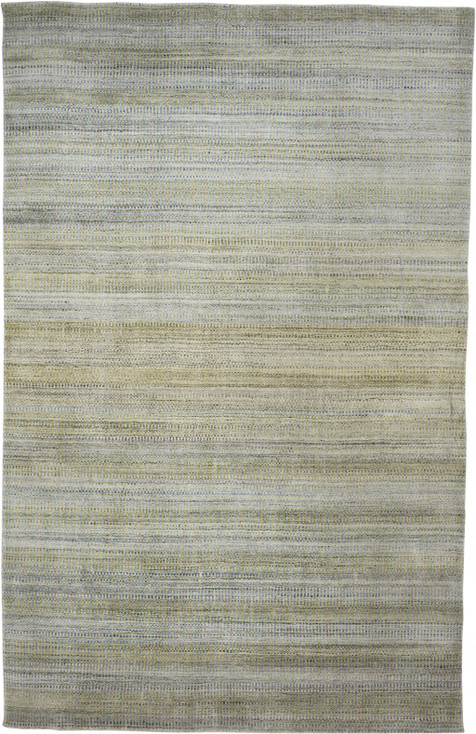 2' x 3' Green Blue and Tan Ombre Hand Woven Area Rug