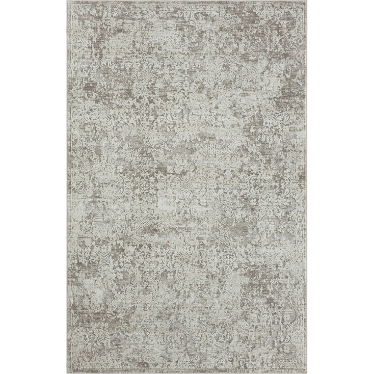 24" x 36" Gray Abstract Distressed Polyester Area Rug