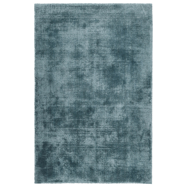 2' x 3' Blue Hand Woven Distressed Area Rug