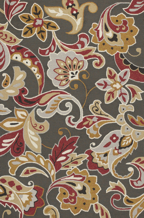 2' x 3' UV Treated Polypropylene Taupe Accent Rug