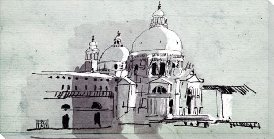 Santa Maria della Salute Wrapped Canvas Giclee Print Wall Art