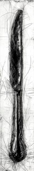 Sketched Tableware 2 Knife Wrapped Canvas Giclee Art Print Wall Art