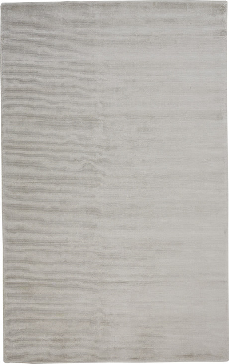2' x 3' Gray and Silver Hand Woven Distressed Area Rug