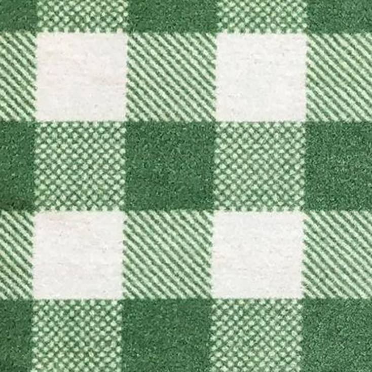2' x 3' Sage Green and White Plaid Tufted Washable Non Skid Area Rug