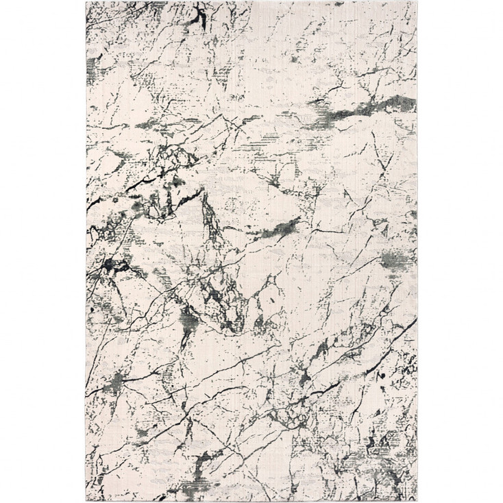 2' x 3' Ivory Abstract Area Rug