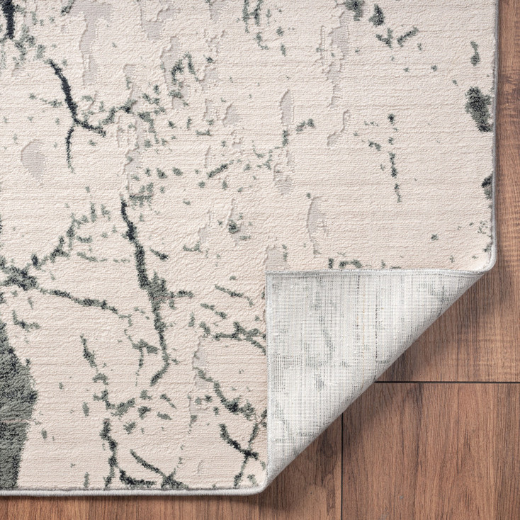 2' x 3' Ivory Abstract Area Rug