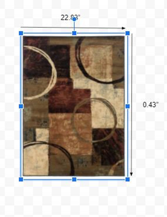 2' x 3' Brown and Black Abstract Geometric Scatter Rug
