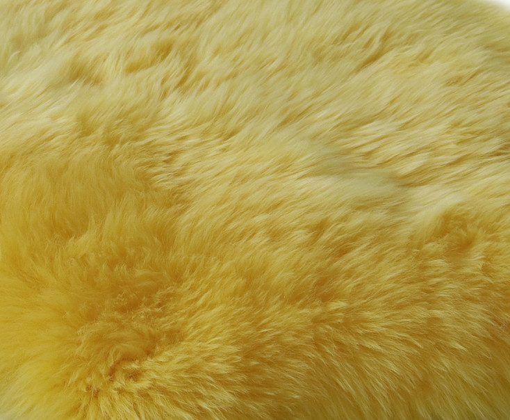 2' x 3' Yellow New Zealand Natural Sheepskin Rug