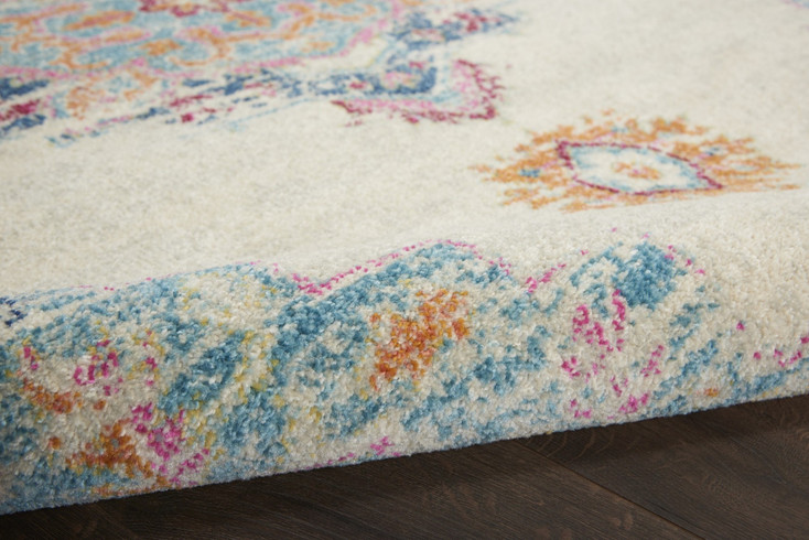 2' x 3' Gray and Ivory Power Loom Area Rug