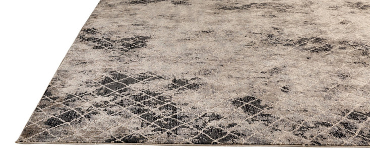 2' x 3' Ivory Gray and Taupe Abstract Stain Resistant Area Rug