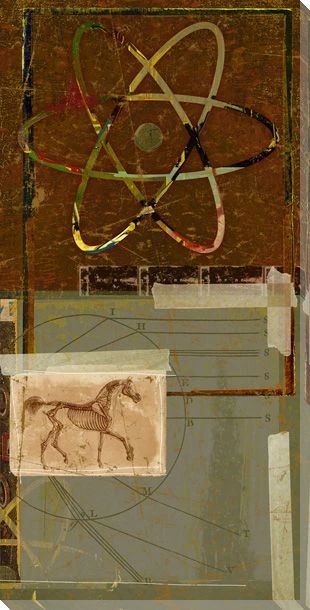 Science Horse with Symbolic Fusion Wrapped Canvas Giclee Print