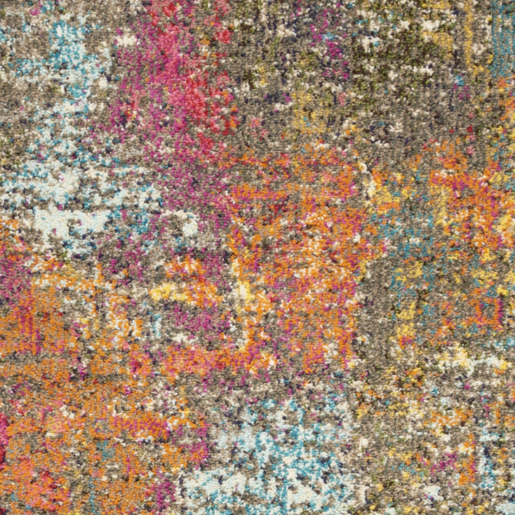 2' x 4' Sunset Abstract Power Loom Non Skid Area Rug