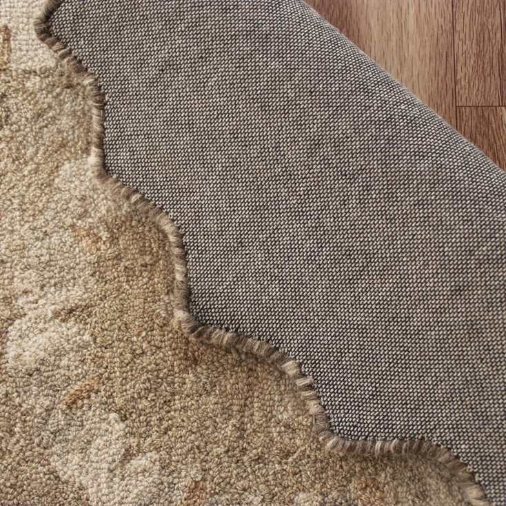 2' x 4' Tan Retro Modern Medallion Hearth Rug