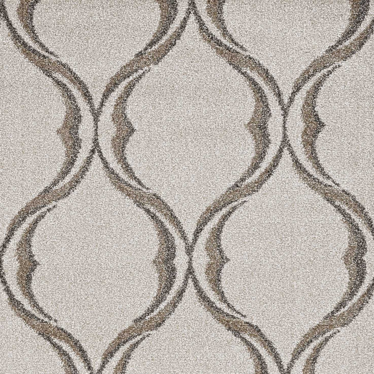 2' x 4' Sand Wavy Line Pattern Accent Rug