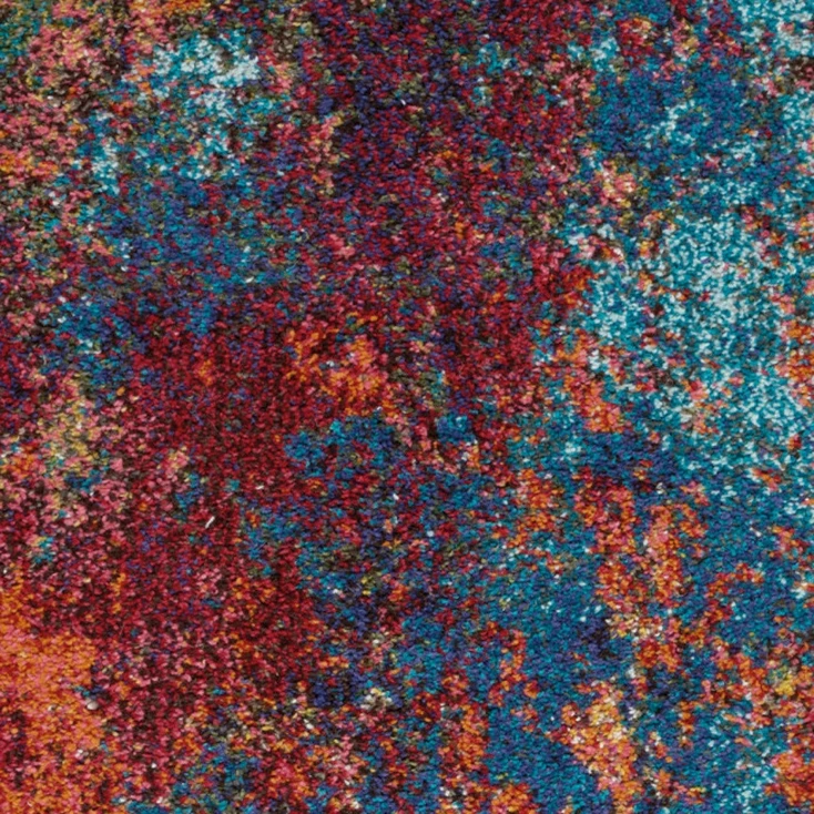 2' x 4' Atlantic Abstract Power Loom Non Skid Area Rug