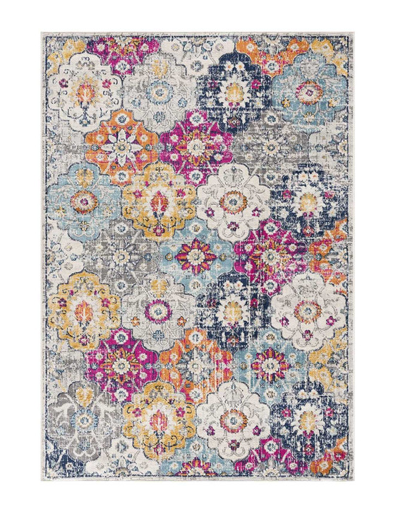 2' x 5' Rust Floral Dhurrie Area Rug