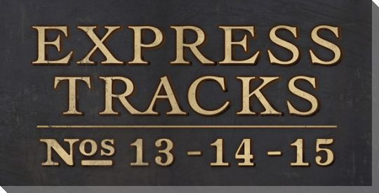 Express Tracks Sign Wrapped Canvas Giclee Print Wall Art