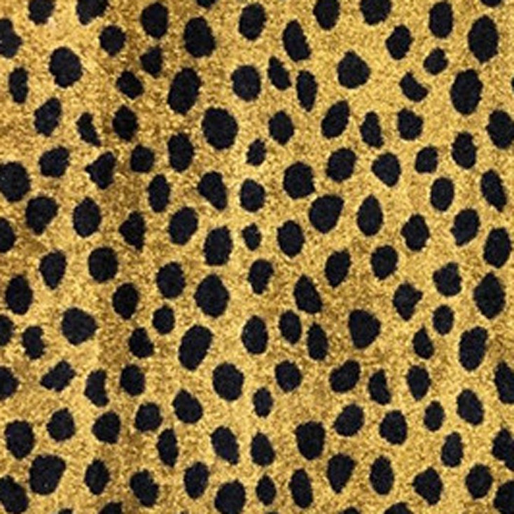 2' x 6' Bronze Leopard Print Washable Runner Rug with UV Protection