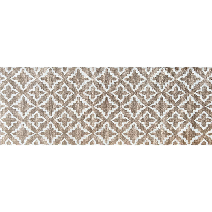 2' x 6' Sand Moroccan Machine Tufted Runner Rug with UV Protection