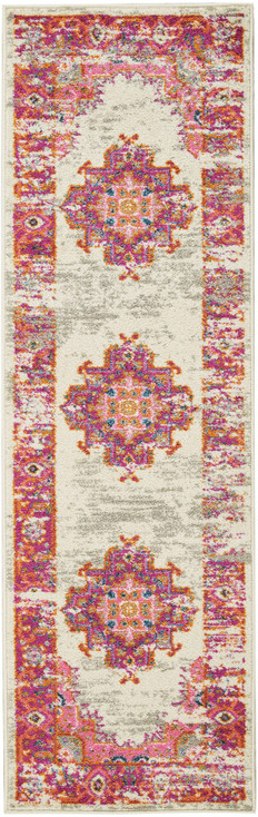 2' x 6' Fuchsia Power Loom Polypropylene Runner Rug