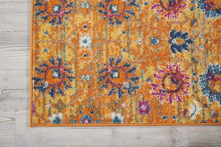 2' x 6' Sunset Floral Power Loom Runner Rug