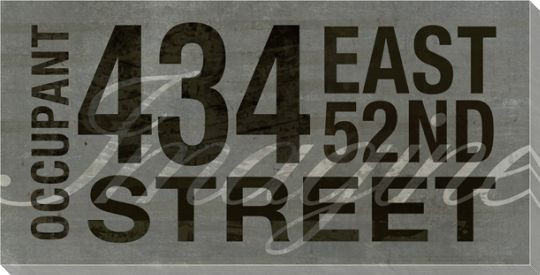 Grey Imagine Occupant Sign Wrapped Canvas Giclee Print Wall Art
