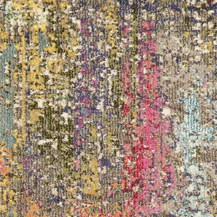 2' x 6' Sunset Abstract Power Loom Non Skid Area Rug