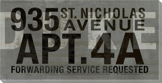 Grey Duke Forwarding Service Requested Sign Wrapped Canvas Print