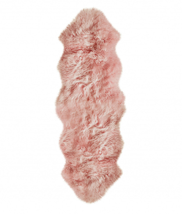 2' x 6' Pink Animal Print Area Rug