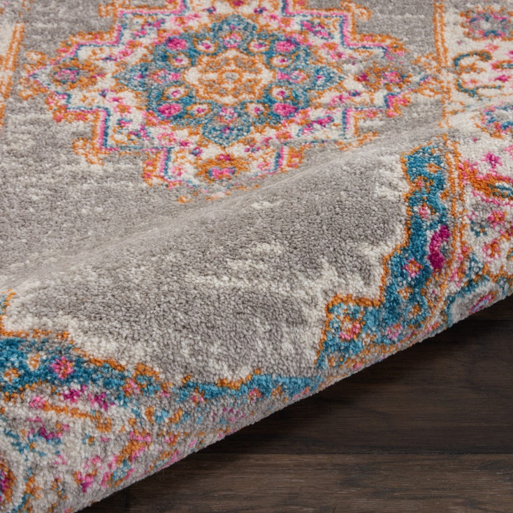 2' x 6' Gray Power Loom Runner Rug