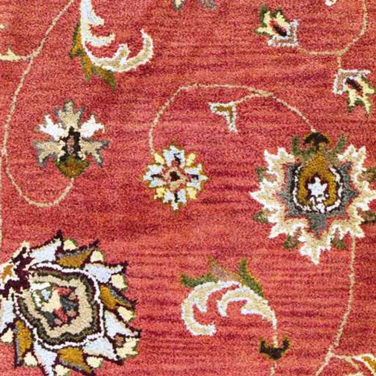 2' x 8' Sienna Floral Vines Wool Runner Rug