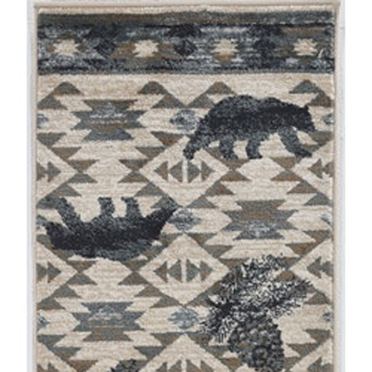 2' x 8' Ivory or Blue Polypropylene Runner Rug