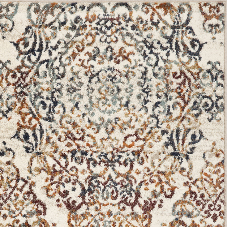 2' x 8' Ivory Oriental Dhurrie Runner Rug