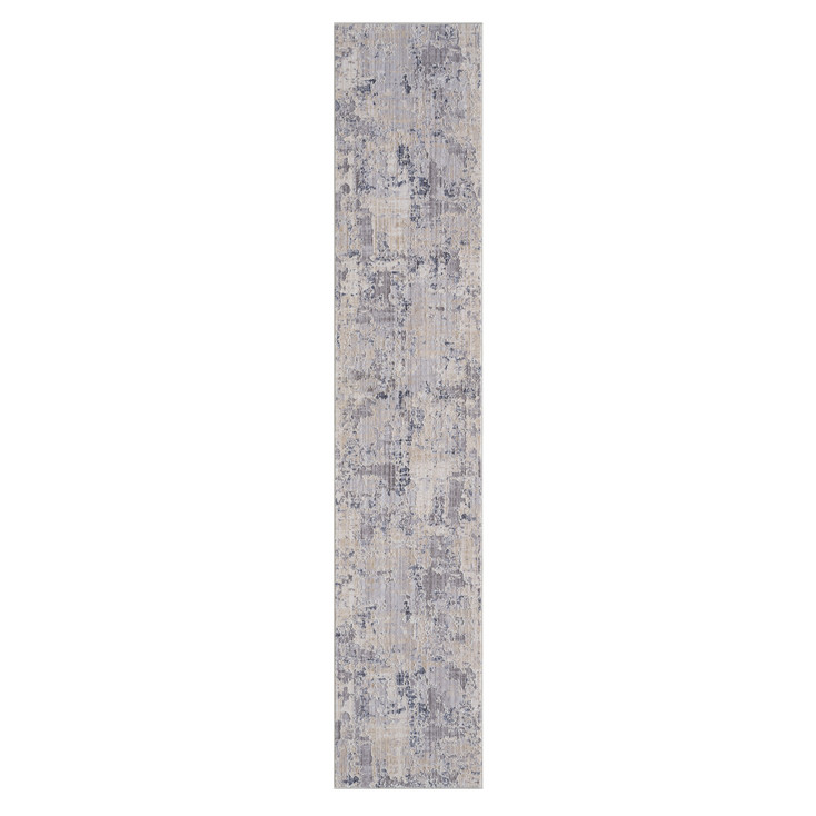 2' x 8' Gray Abstract Runner Rug