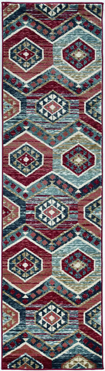 2' x 8' Red Polypropylene Runner Rug