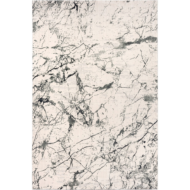 2' x 8' Ivory Abstract Area Rug