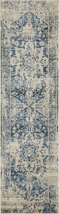 2' x 8' Ivory Oriental Dhurrie Polypropylene Runner Rug