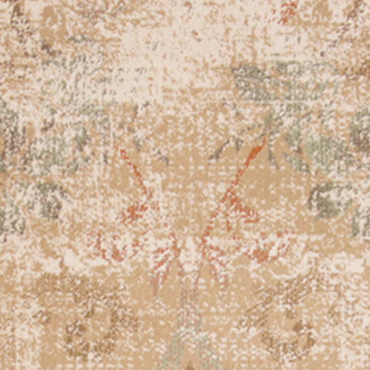 2' x 8' Champagne Beige Machine Woven Damask Indoor Runner Rug