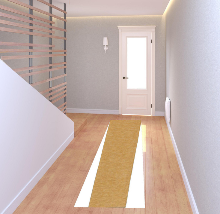 2' x 8' Yellow Power Loom Runner Rug