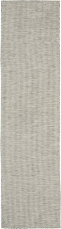 2' x 8' Gray Power Loom Polypropylene Runner Rug