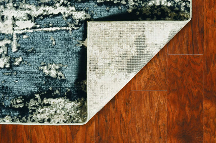 3' x 5' Silver Charcoal Abstract Area Rug